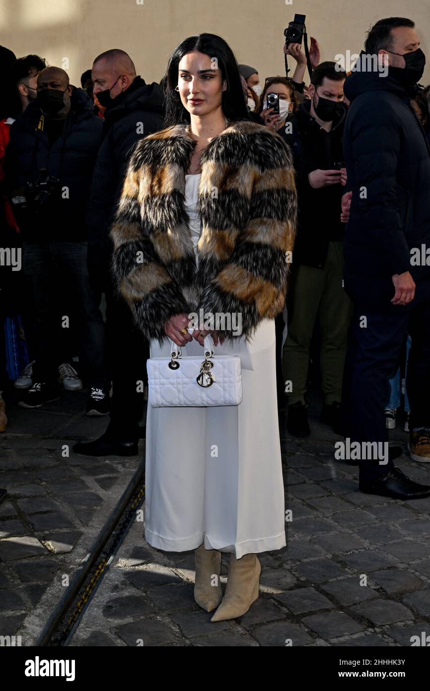 Paris, France, January 24, 2022, Fiona Zanetti arriving at the
