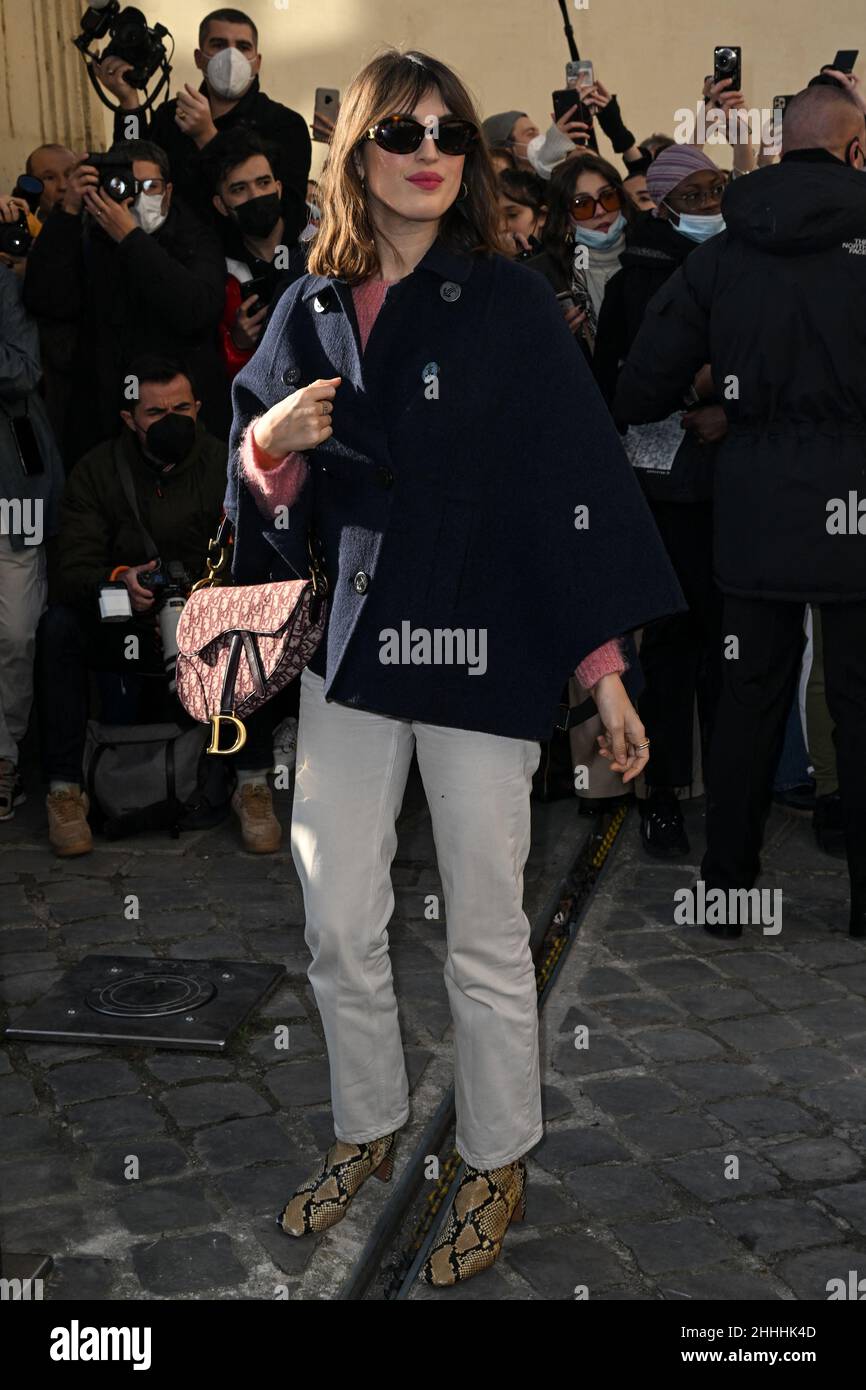 Paris, France, January 24, 2022, Jeanne Damas arriving at the Christian