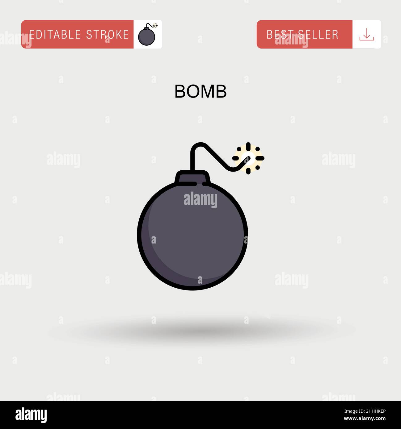 Bomb Simple vector icon Stock Vector Image & Art - Alamy