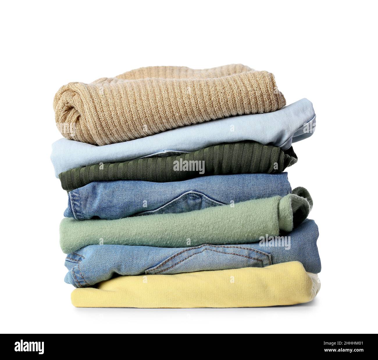 Stack stylish clothes female Cut Out Stock Images & Pictures - Alamy