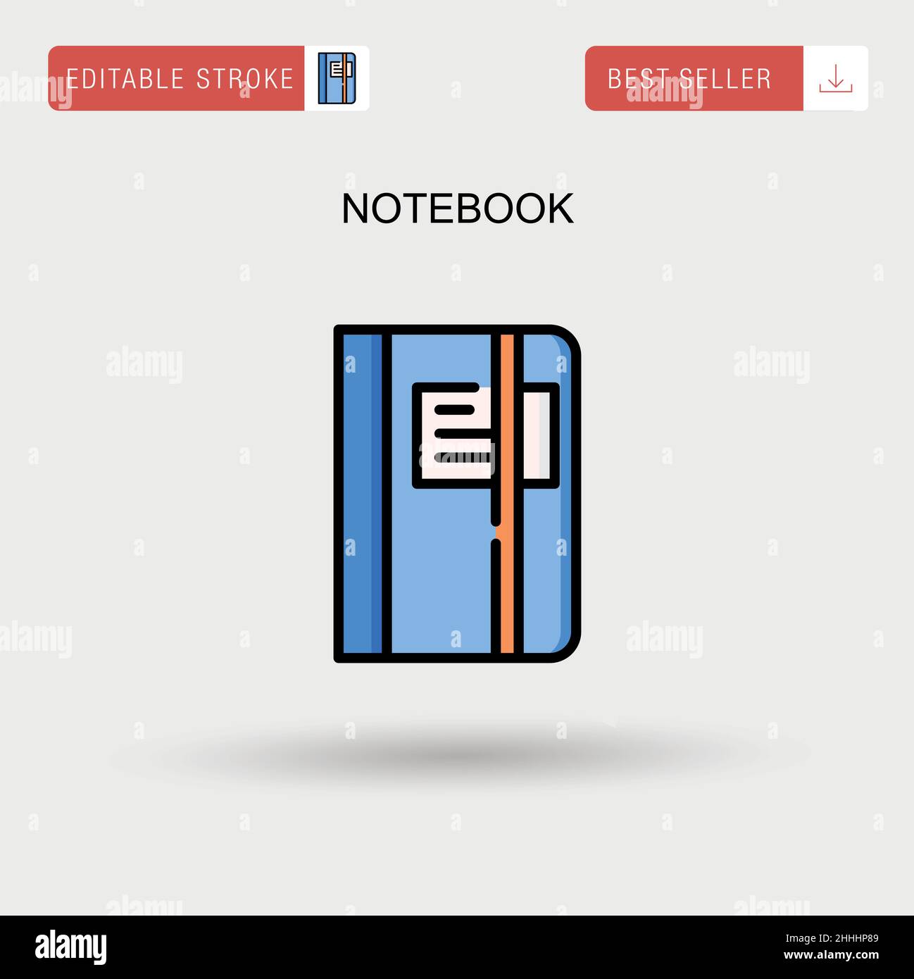 Notebook Simple vector icon Stock Vector Image & Art - Alamy