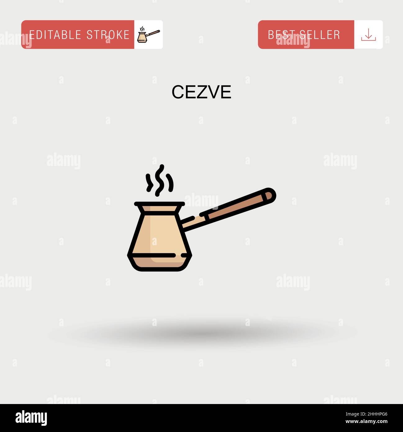 Cezve Simple vector icon. Stock Vector