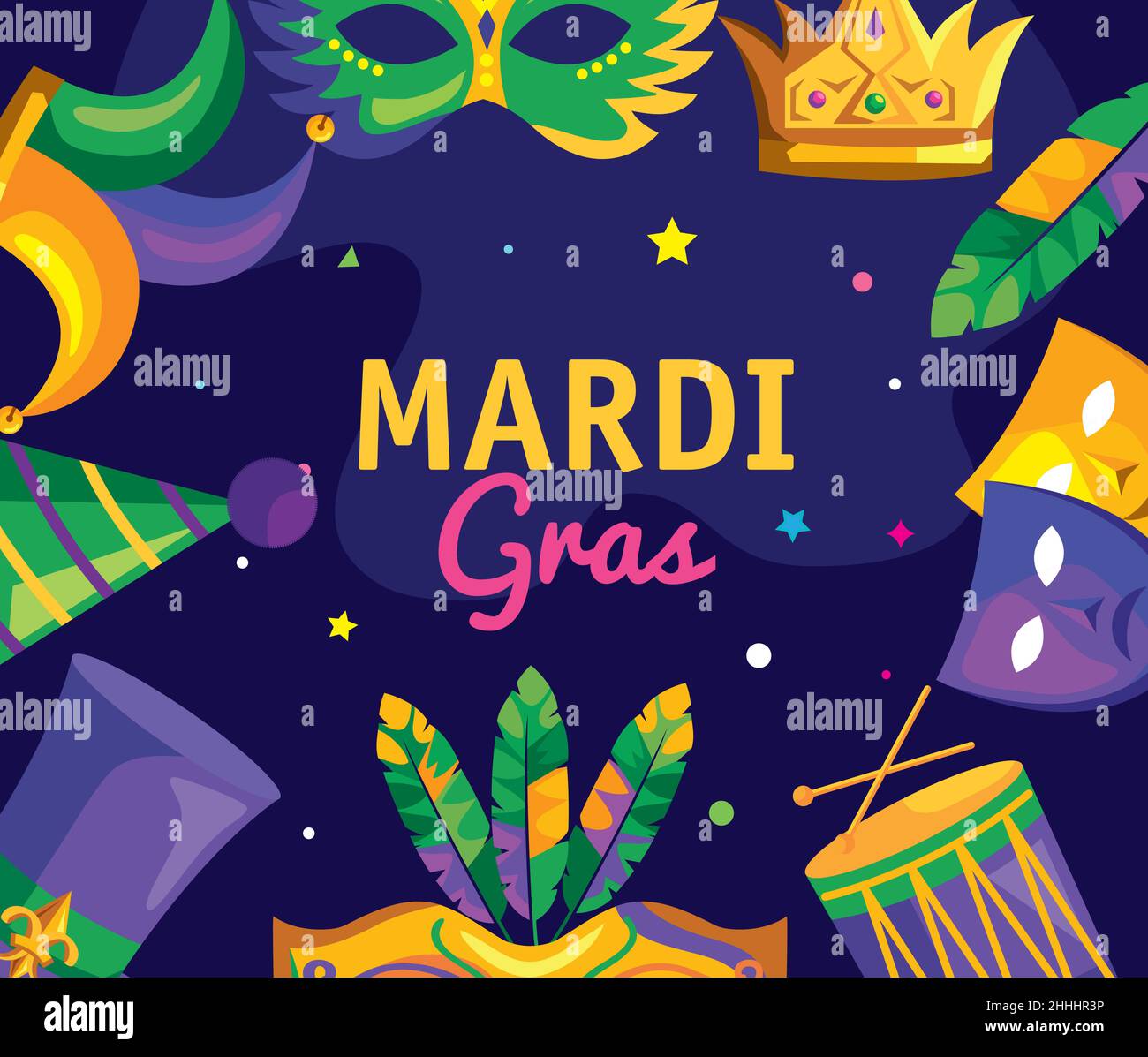 mardi gras decorative frame Stock Vector Image & Art - Alamy