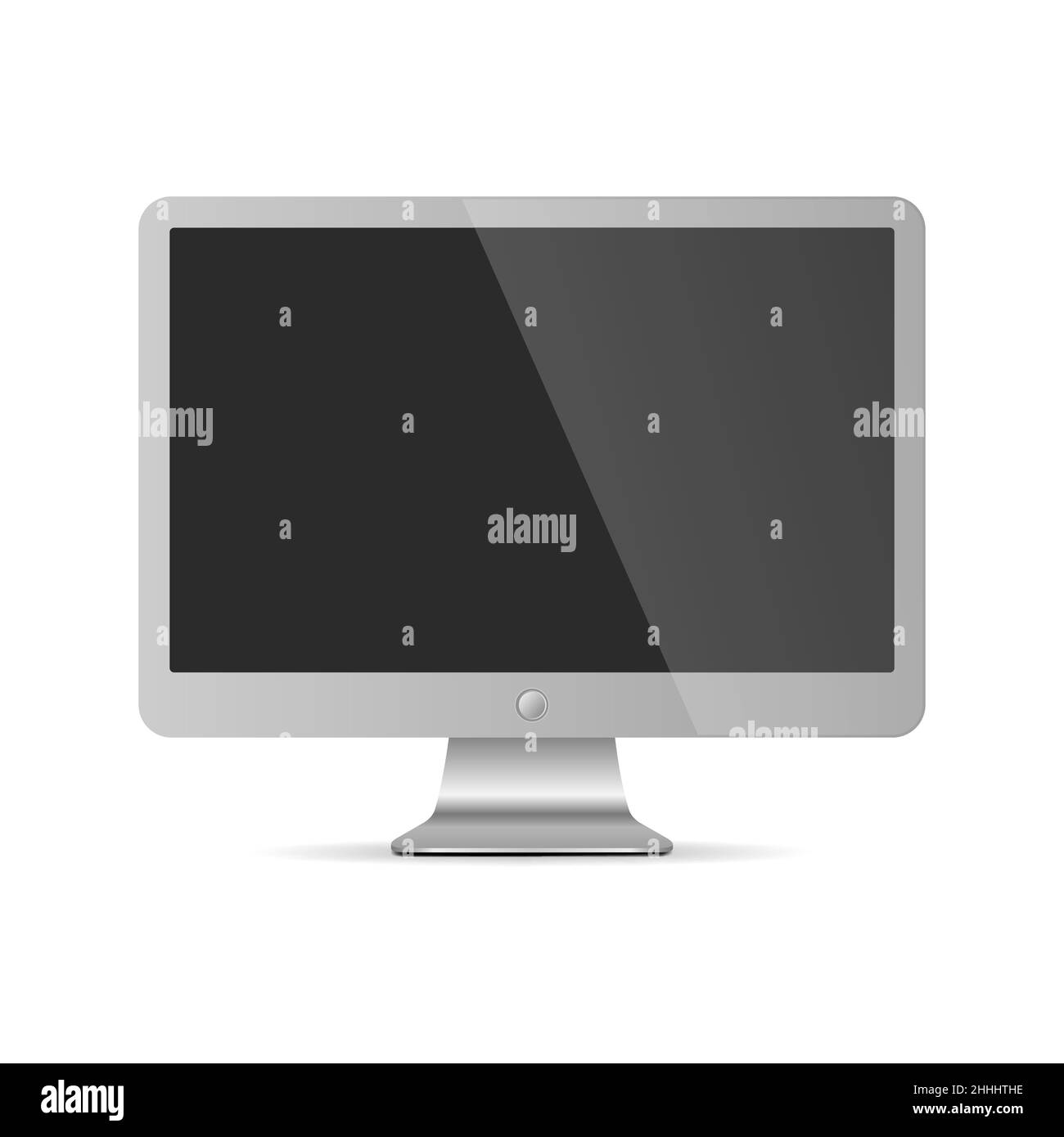 Computer monitor display isolated. Vector illustration. Empty TV screen ...