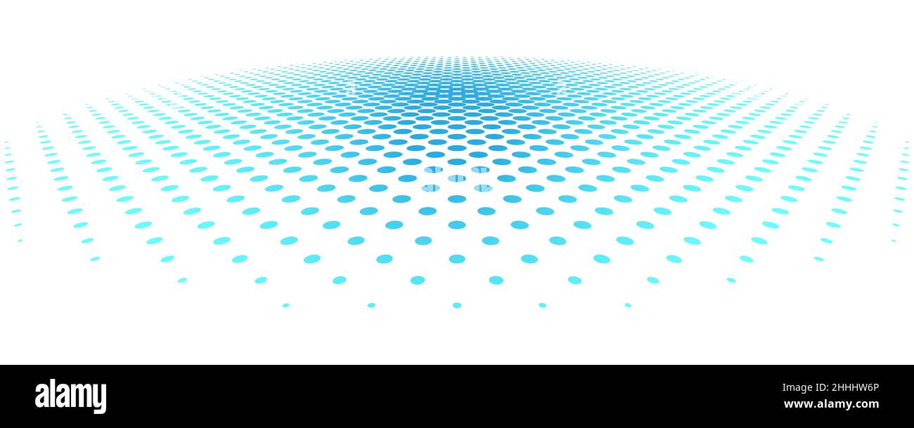 White background with blue dots. Abstract background with halftone dots