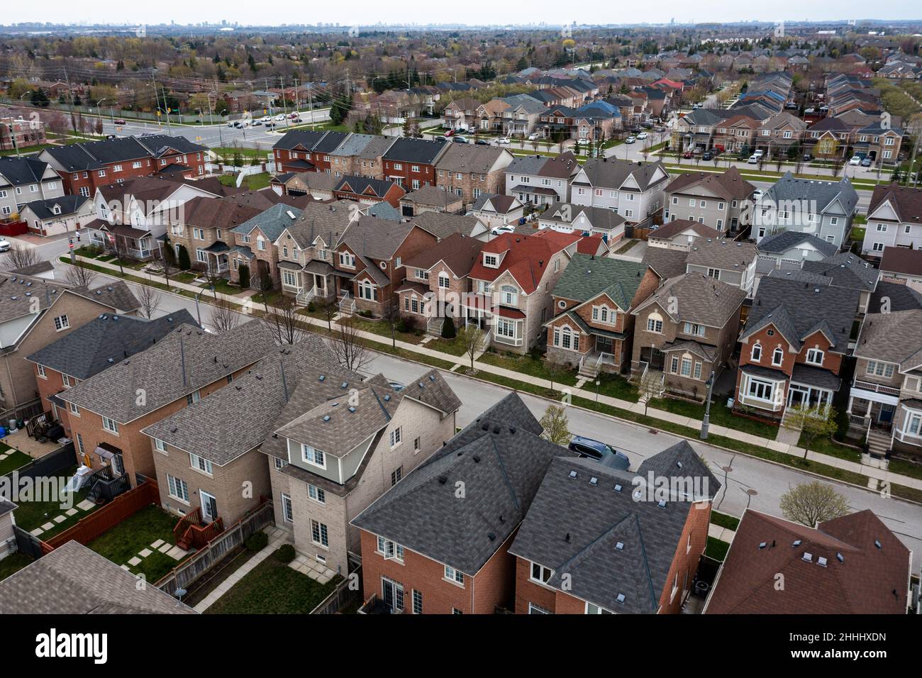 Markham houses drone view Stock Photo Alamy