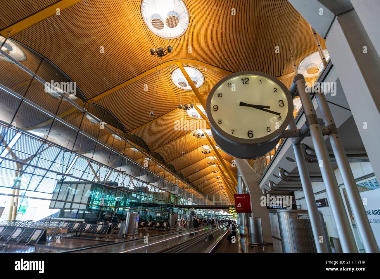 Adolfo Suárez Madrid–Barajas Airport  terminal T4S, designed by architects Antonio Lamela and Richard Rogers Stock Photo