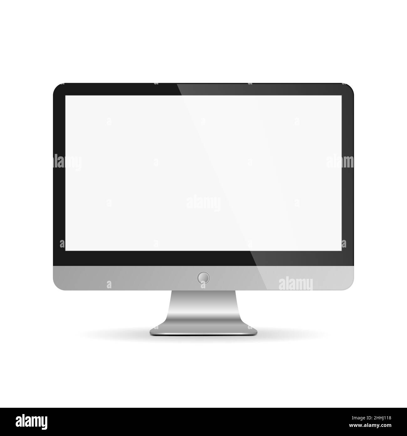Computer monitor display isolated. Vector illustration. Empty TV screen ...