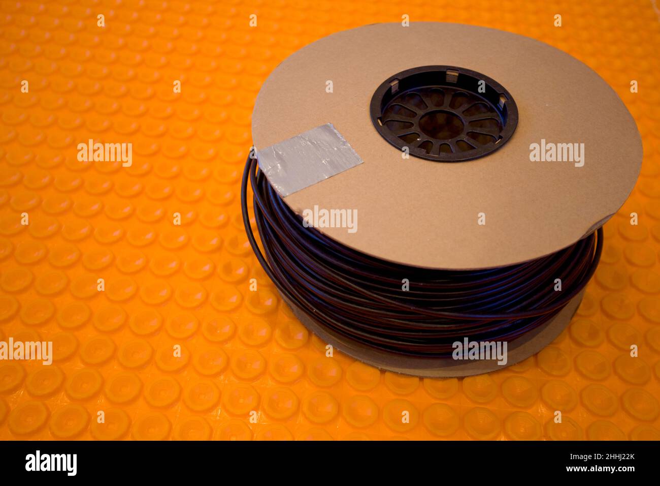 underfloor heating mat and cable Stock Photo