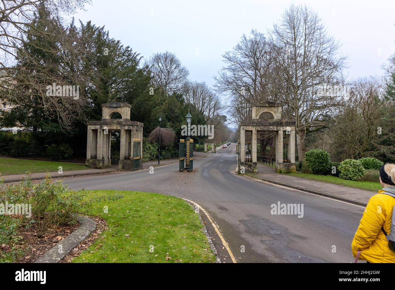 Royal Victoria Park Gates, Bath, England, U.K Stock Photo