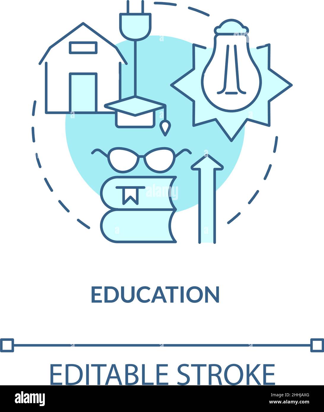 Education turquoise concept icon Stock Vector Image & Art - Alamy