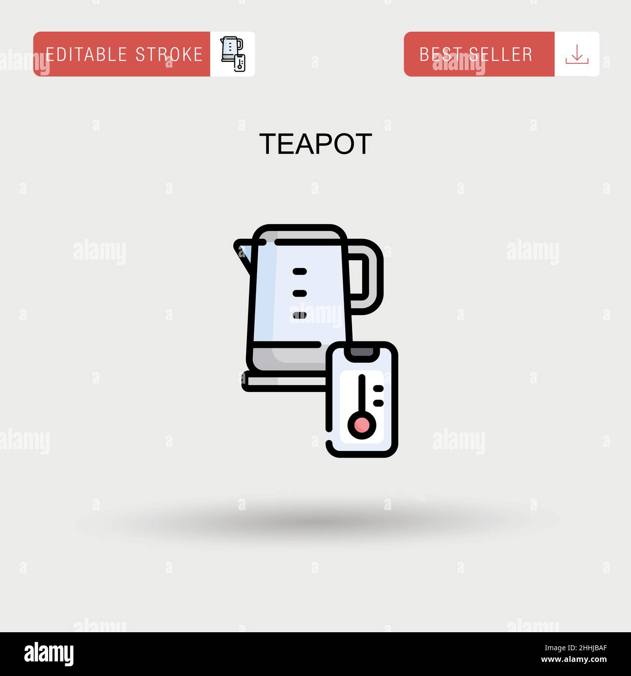Teapot Simple vector icon Stock Vector Image & Art - Alamy