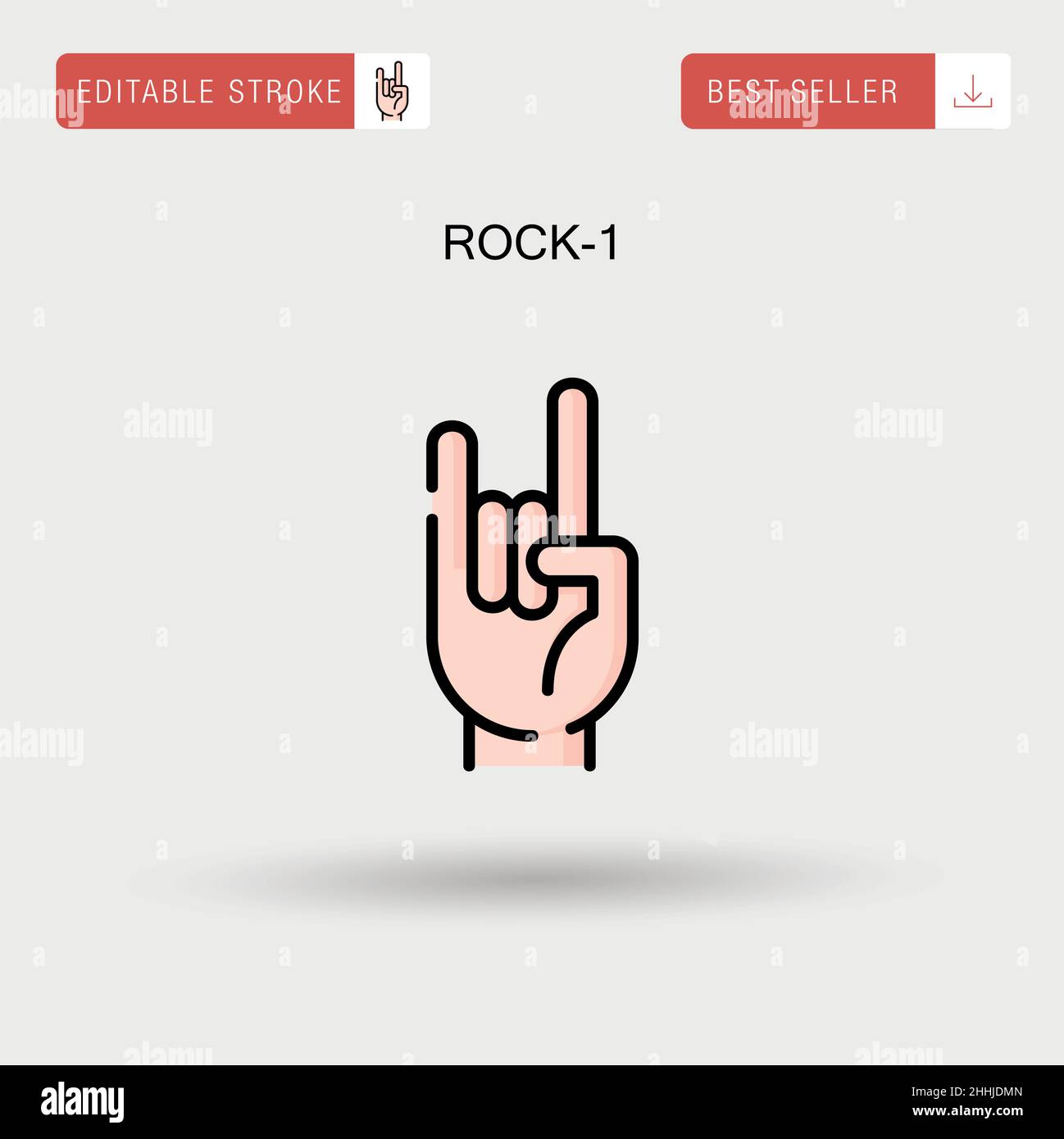 Rock-1 Simple vector icon. Stock Vector