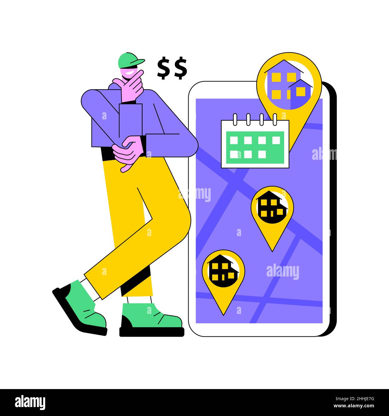 House for rent abstract concept vector illustration Stock Vector Image