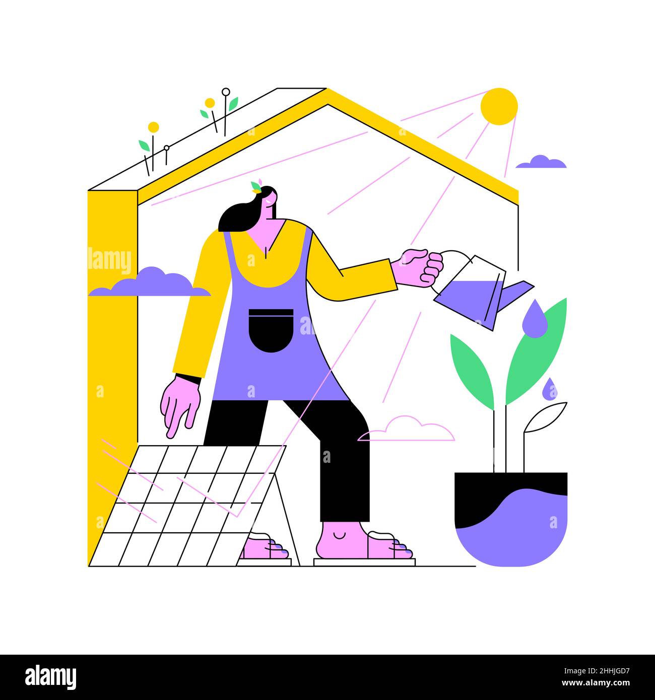Eco house abstract concept vector illustration Stock Vector Image & Art ...