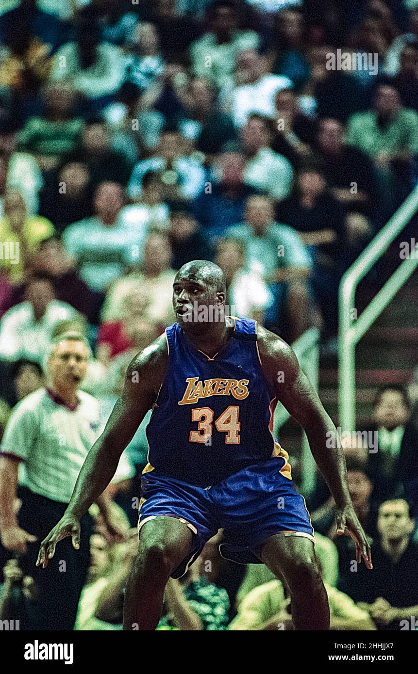 Shaquille O'Neal, Los Angeles Lakers, in action in a game againt the Phoenix Suns. Stock Photo