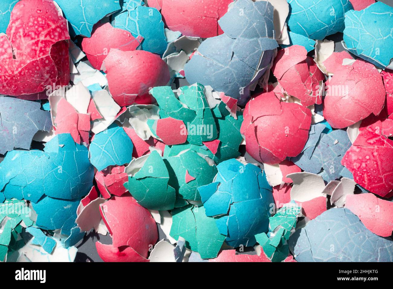 top view of a colourful crushed eggshells Stock Photo Alamy