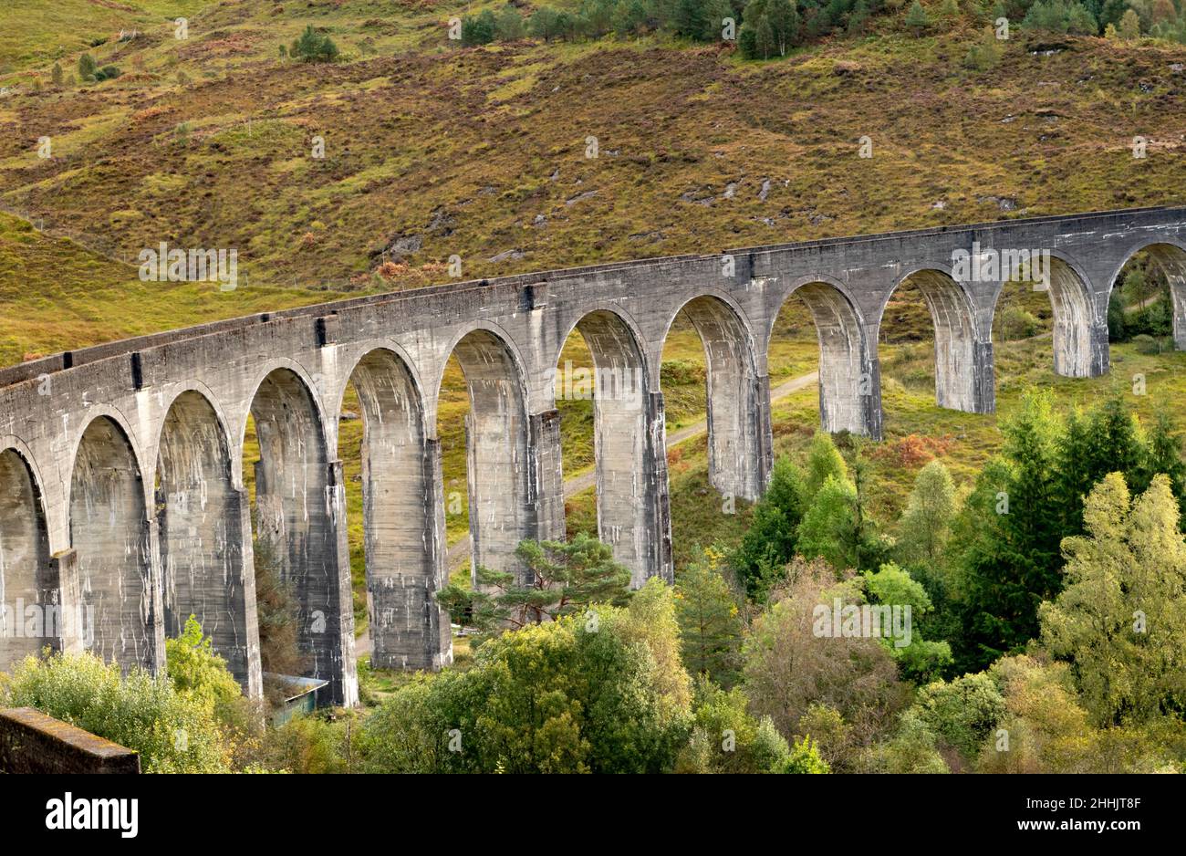 Beautiful view on Glenfinnan viaduct in Scotland Highland, UK Stock Photo