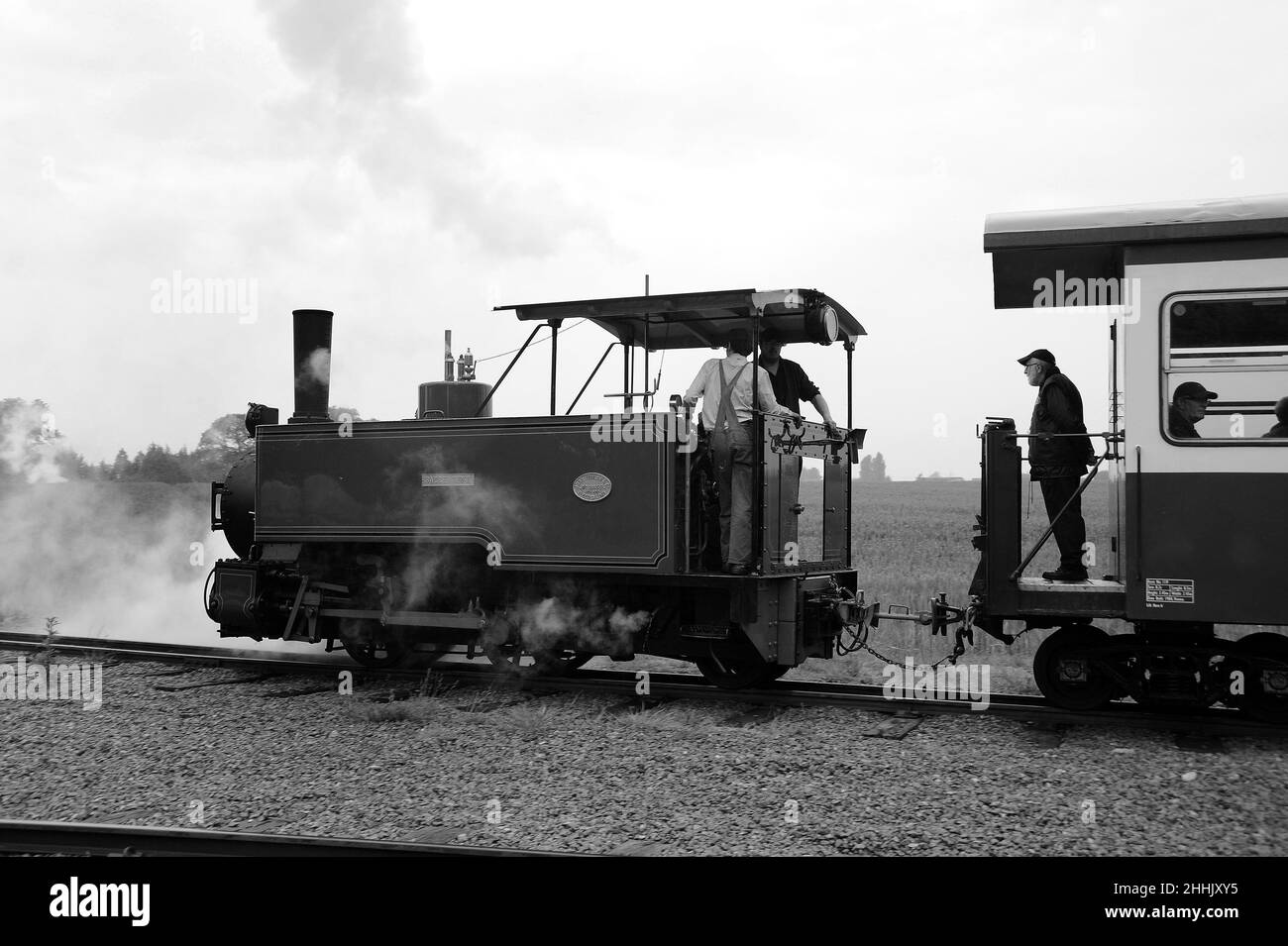 'Saccharine' at the rear of a train hauled by SBR No. 9 as it heads for the balloon loop. Stock Photo