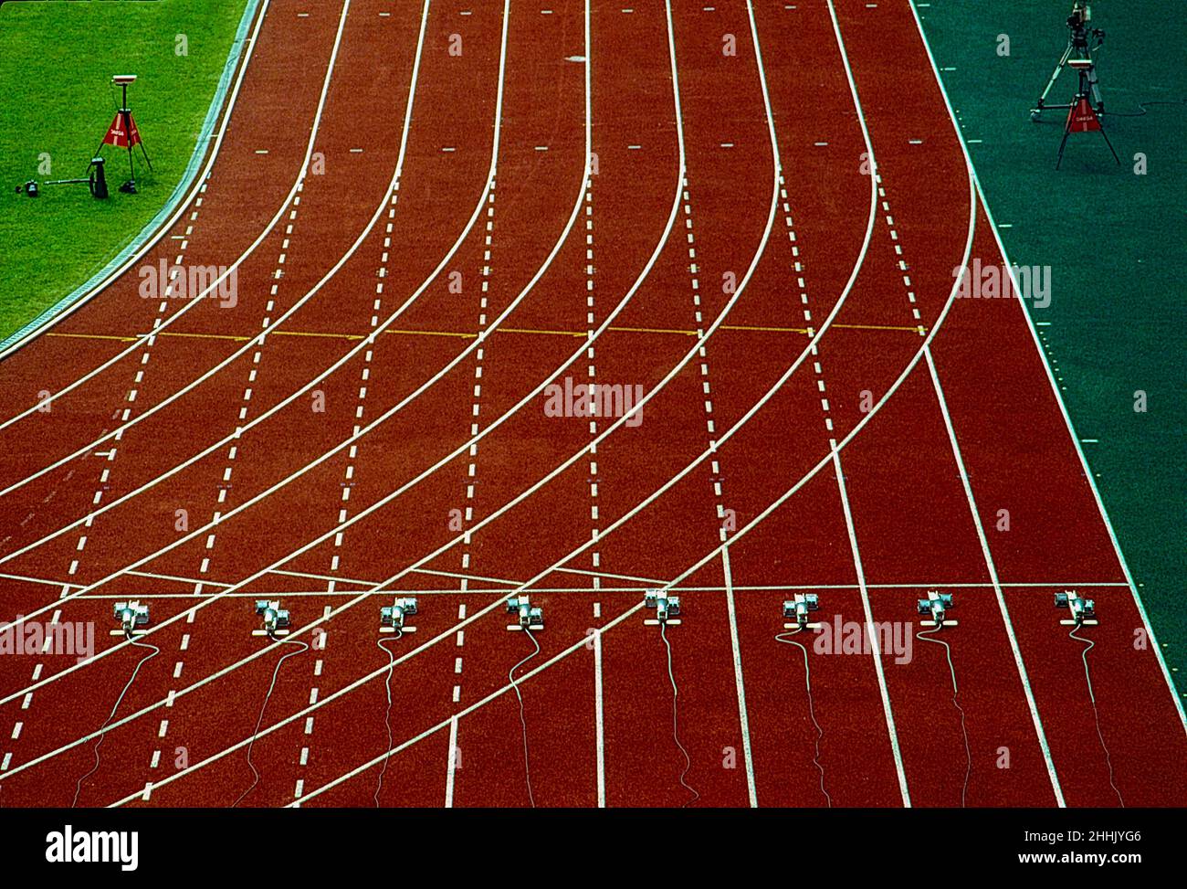 Track and Field lanes Stock Photo - Alamy