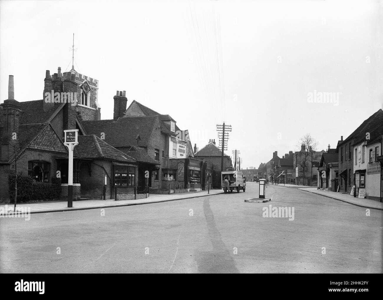 Ruislip High Street from Manor Farm circa 1935 Stock Photo
