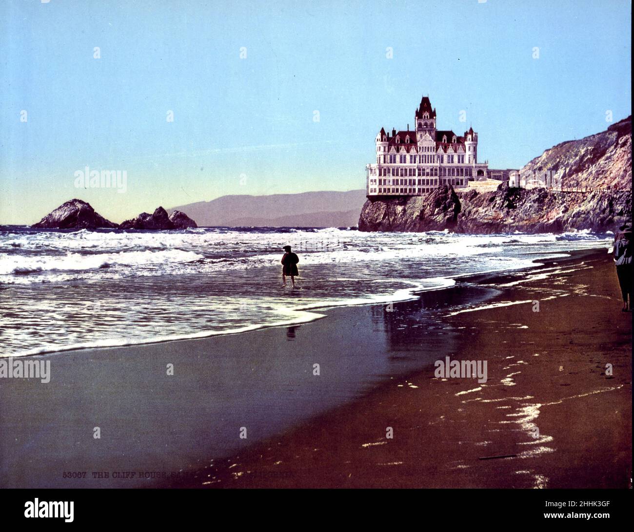 San Francisco, California, 1899 - The Cliff House, San Francisco, California. Photo by  Detroit Photographic Company Stock Photo