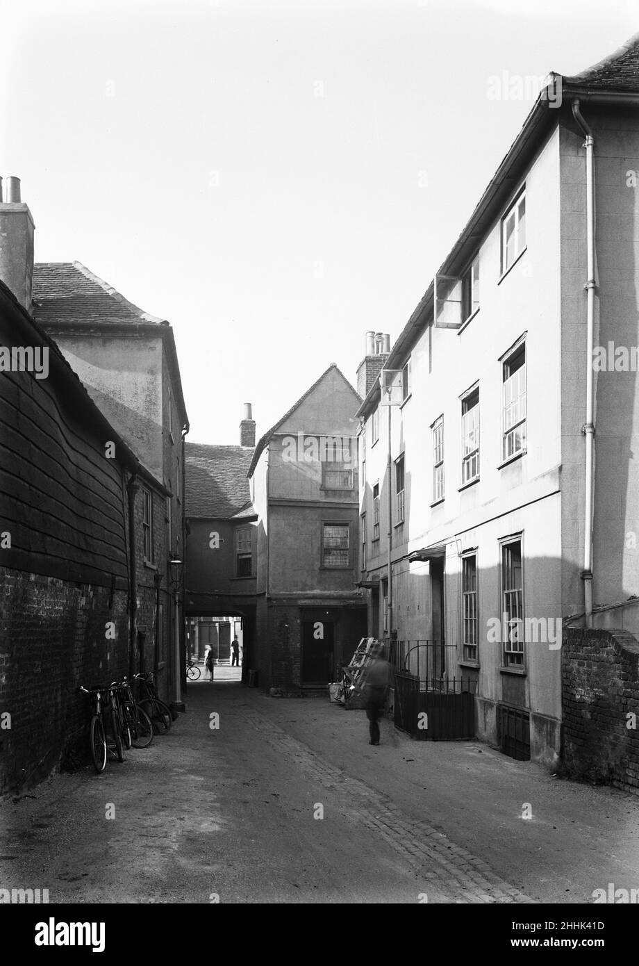 Slum clearance of Baker's Yard, Uxbridge to make way for the new