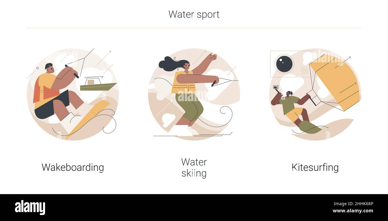 Water sport abstract concept vector illustrations Stock Vector Image ...