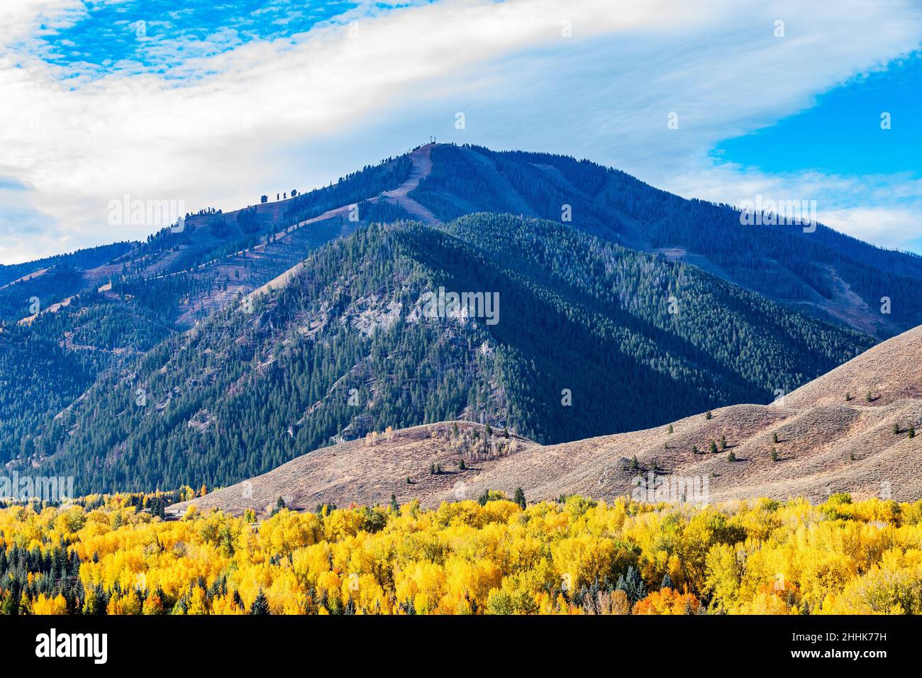 USA Idaho Ketchum Forested hills in Autumn Stock Photo Alamy