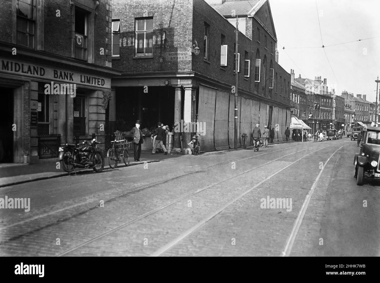 Market House with blinds down in Uxbridge High Street, Greater London