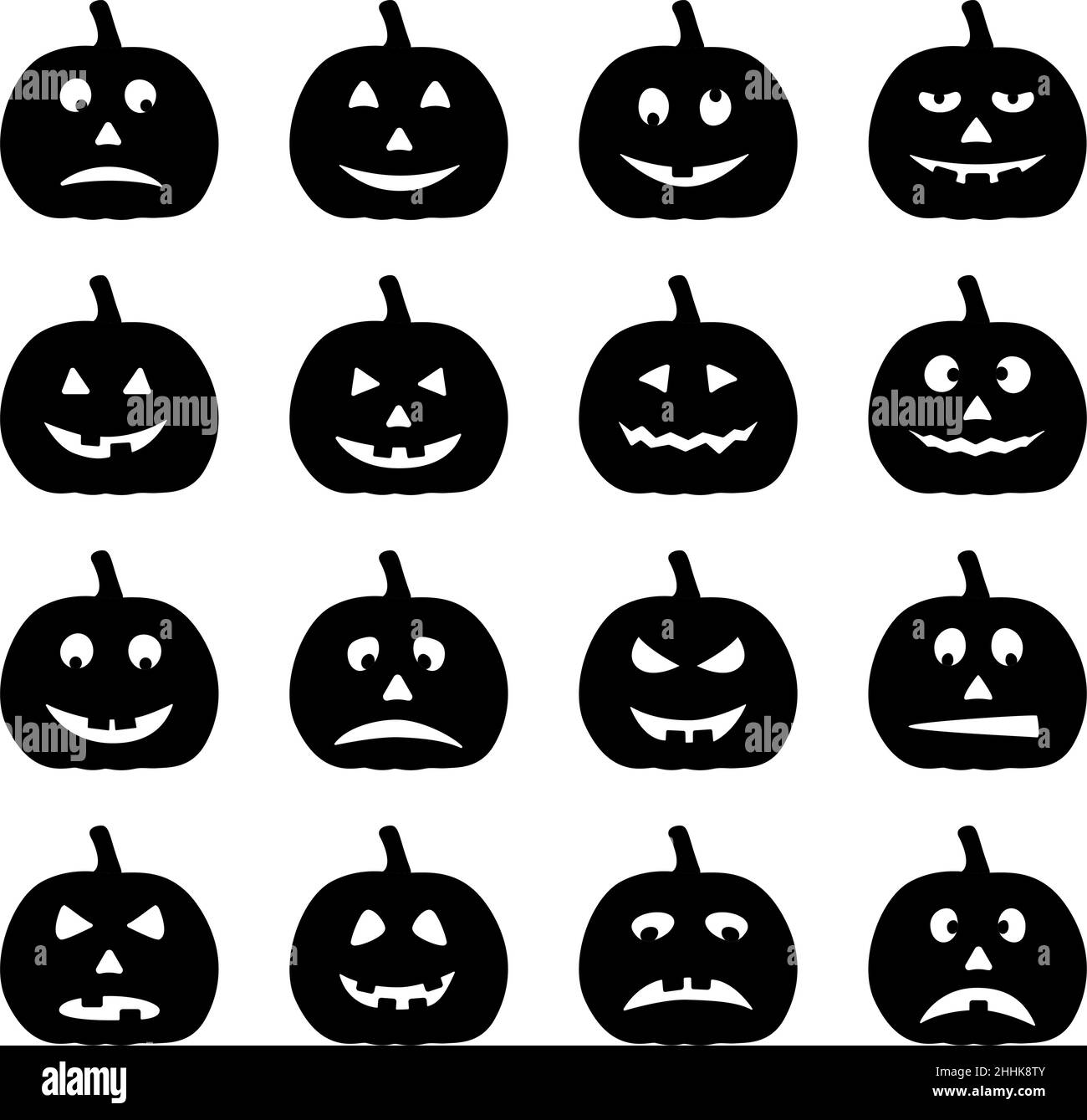 Pumpkin silhouette vector vectors hi-res stock photography and images ...