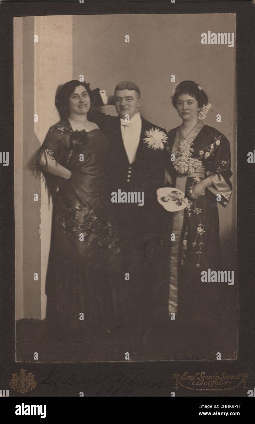 Der Liedertahl 1914 Singing Group  Portrait Vintage photograph Stock Photo