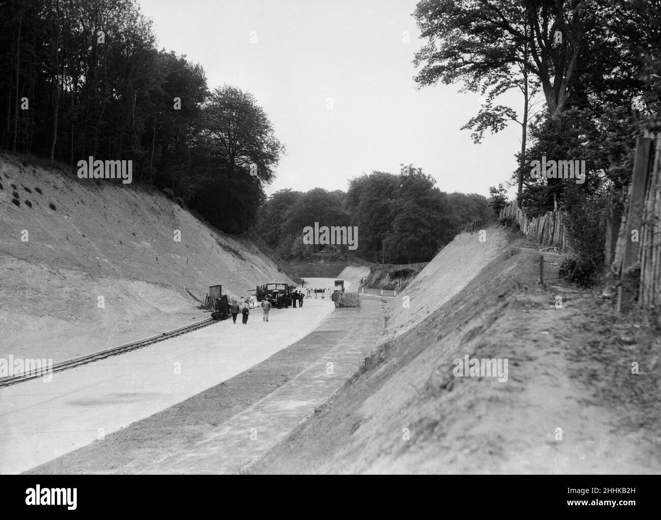 The Dorking By-Pass (A24) shortly before it's opening on June 1934 Stock Photo