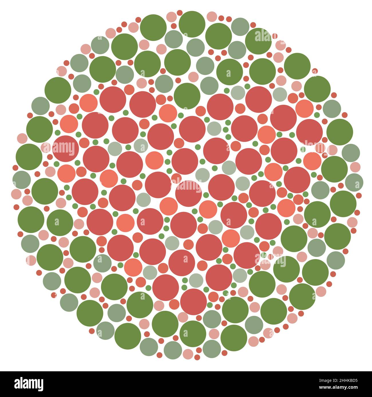 Colour blind test with heart. Love is blind concept. Stock Vector