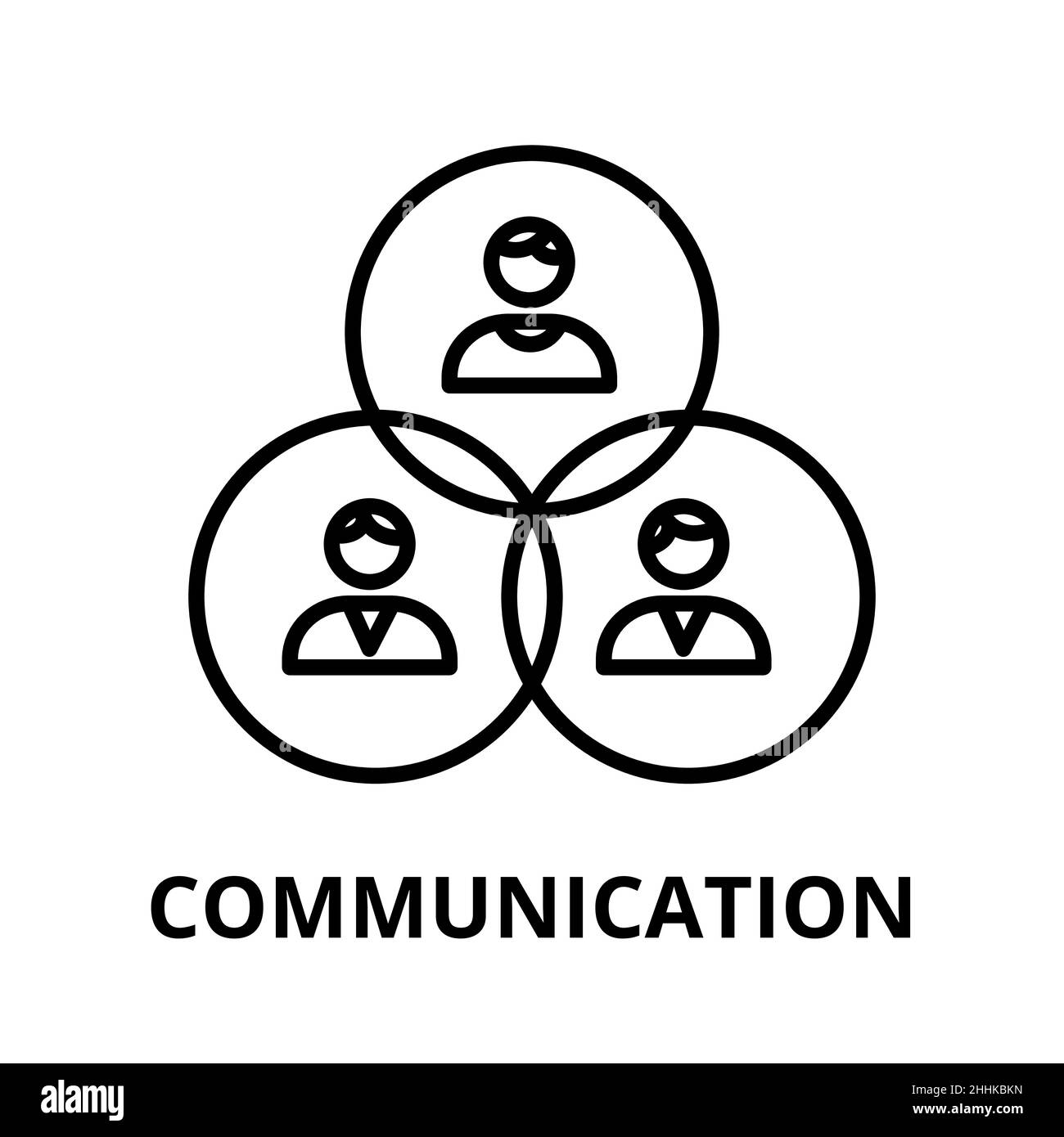 Modern editable line vector illustration, communication icon, for ...