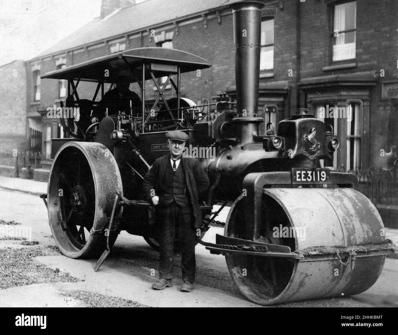 Steam Roler Vehicle Steam roller attendant Mr J lambert who saved a girl from being crushed ...