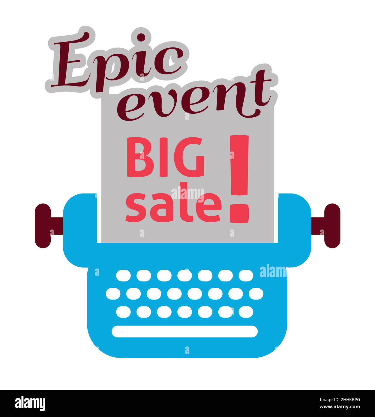 Epic event - Big Sale label, flat vector illustration for graphic and web design Stock Vector