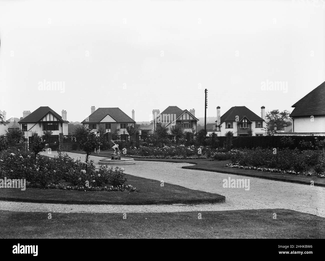 New housing estate being built Ruislip Circa 1936 Stock Photo Alamy