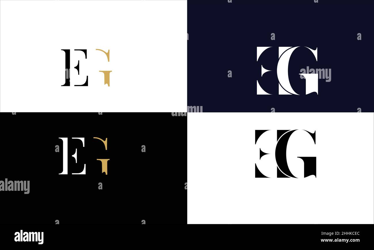 EG, GE Abstract Letters Logo Monogram Stock Vector Image & Art - Alamy