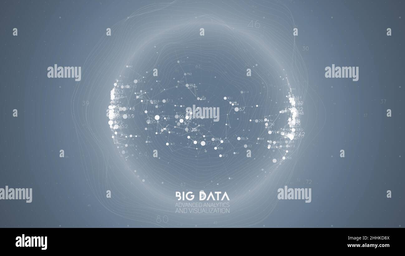 Big data visualization. Futuristic infographic. Information aesthetic design. Visual data complexity. Complex data threads graphic visualization Stock Vector