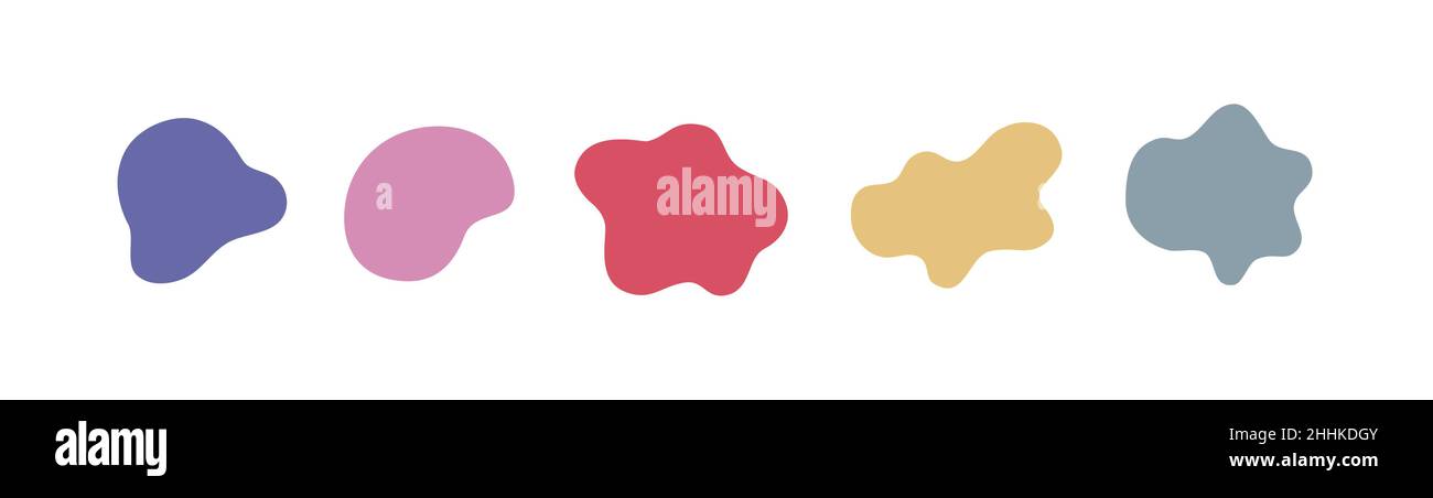 Abstract liquid shape colored forms banner vector illustration Stock Vector