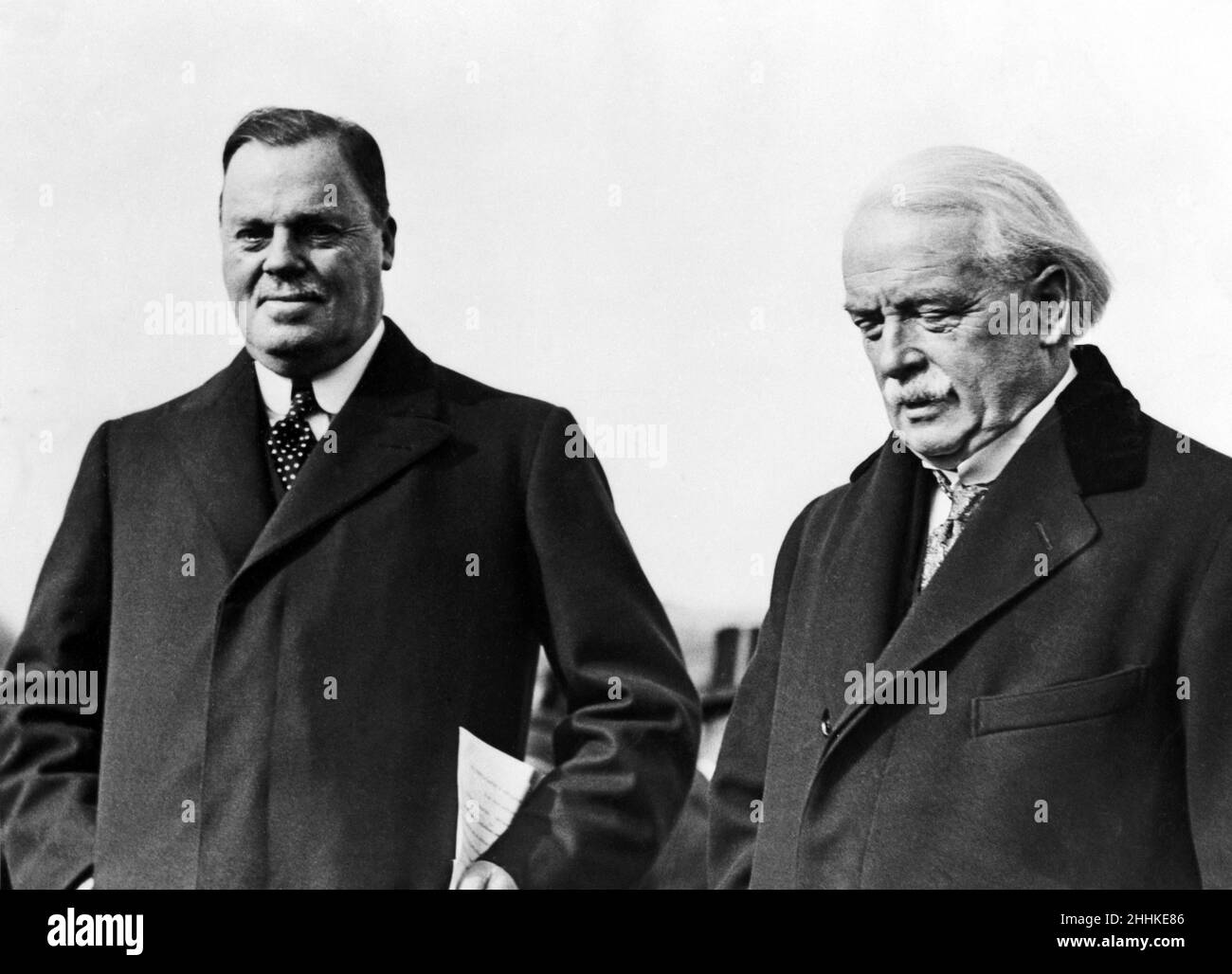 1st Viscount Rothermere, formerly Harold Sidney Harmsworth (left), with