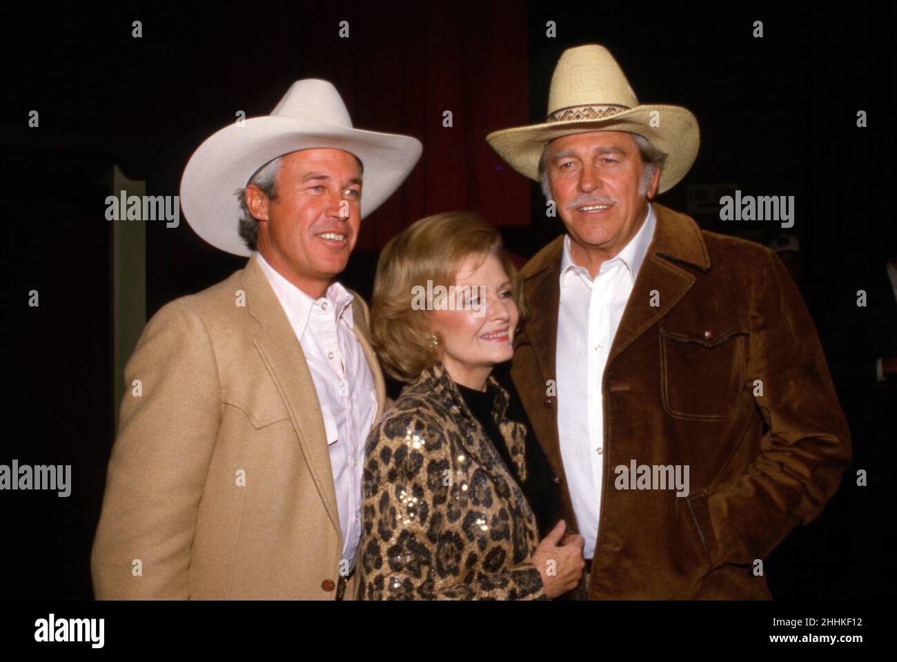 Steve Kanaly, Donna Reed and Howard Keel Circa 1980's . Credit Ralph