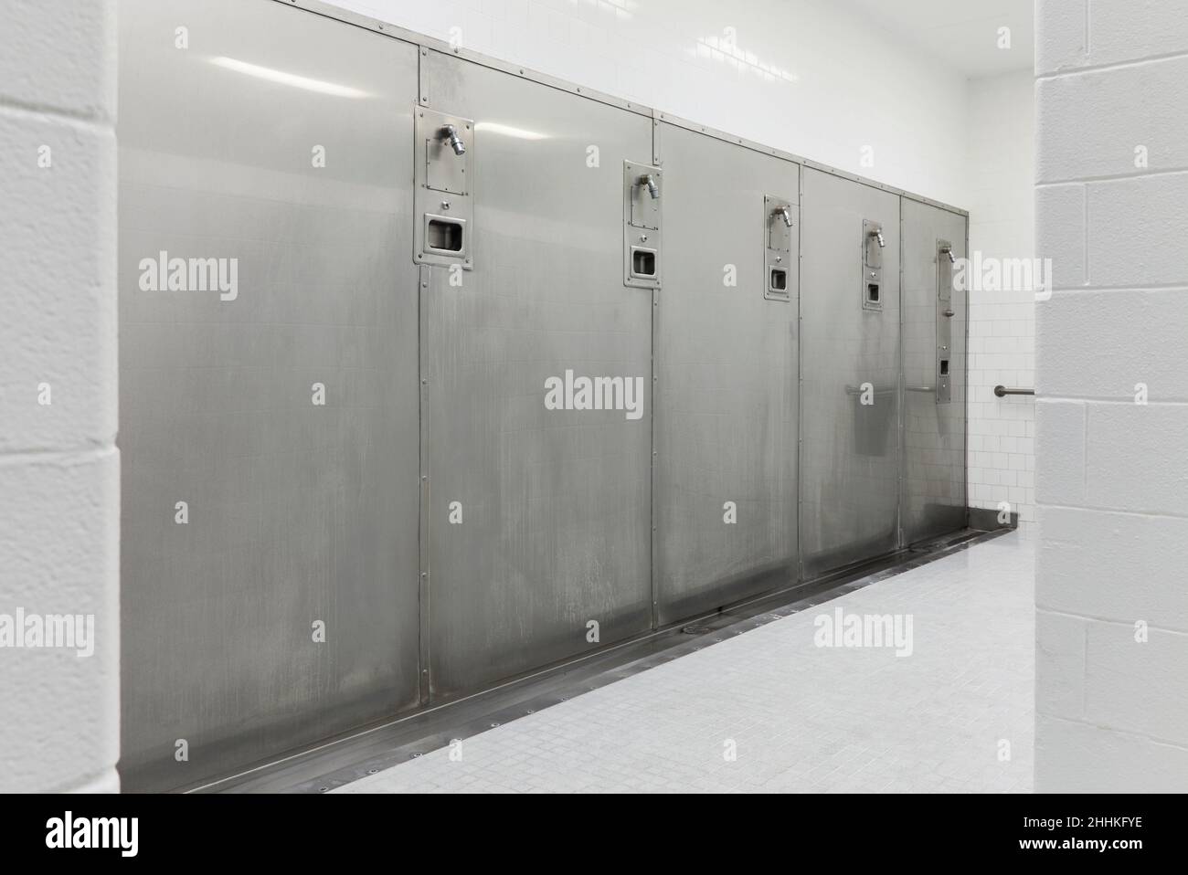 Showers in prison Stock Photo Alamy