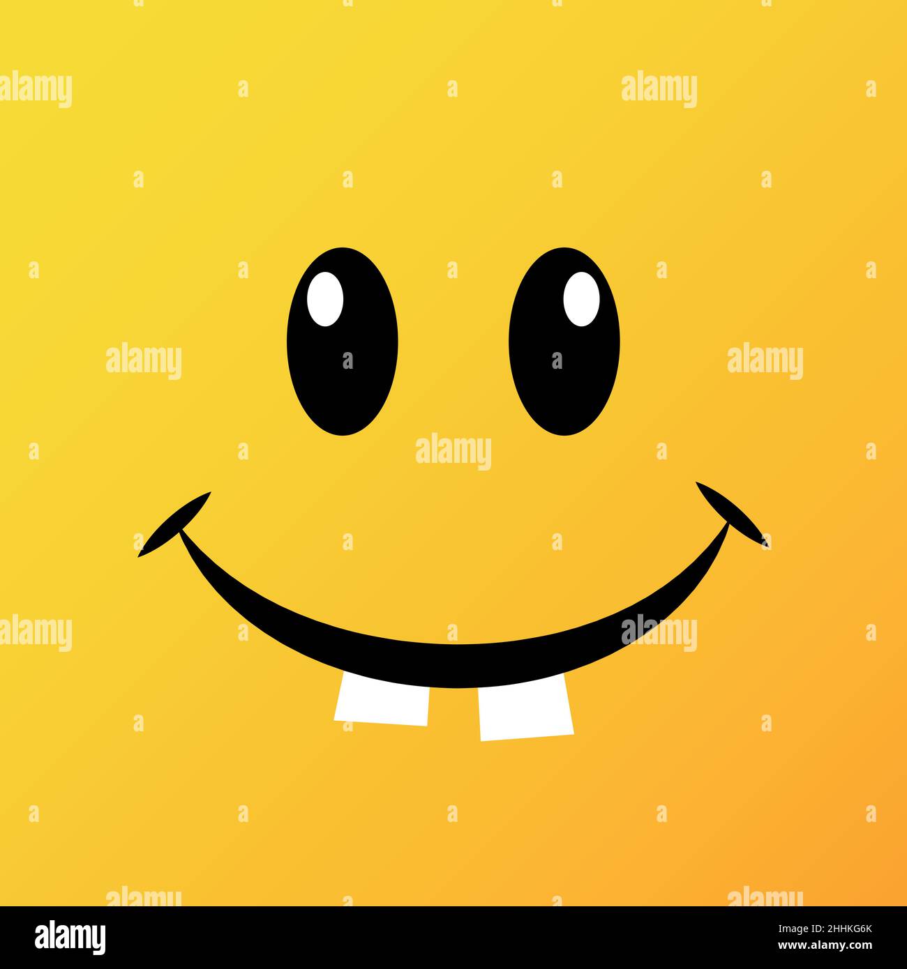 Yellow emoticons and emojis. Vector illustration in flat style close-up Stock Vector