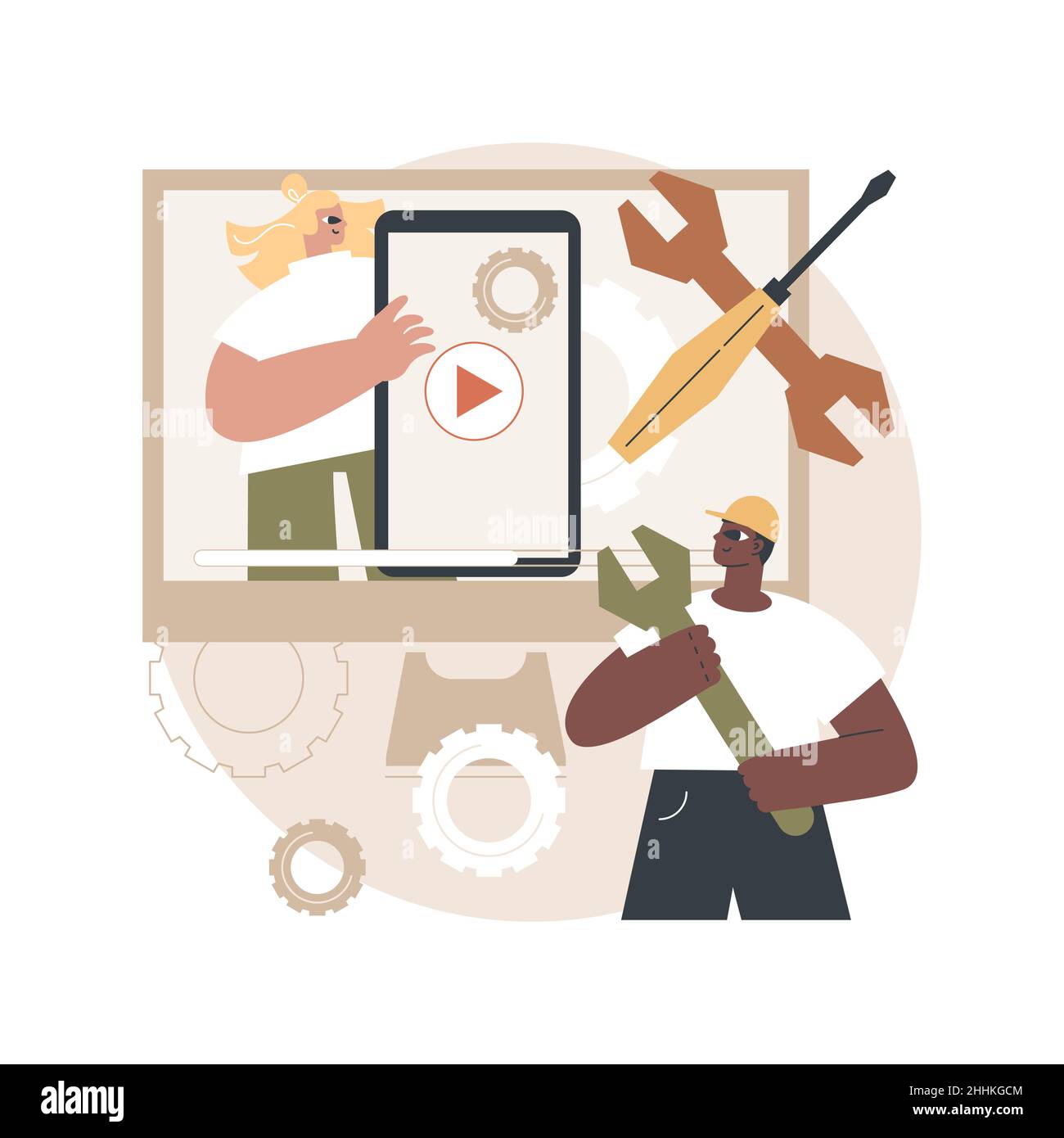 Technical review abstract concept vector illustration. Compare