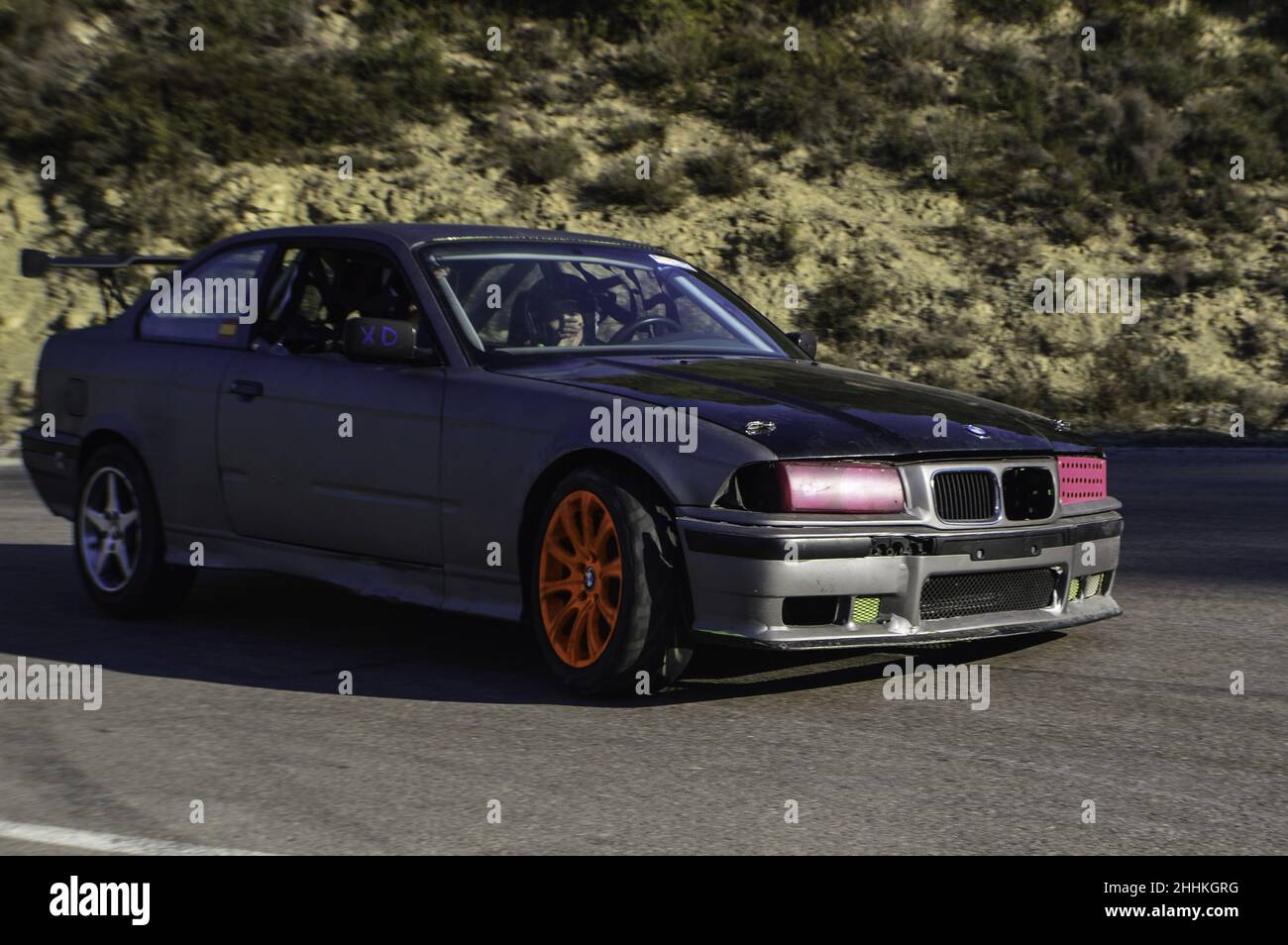 Modified and tuned BMW E34 for drifting on the track Stock Photo - Alamy