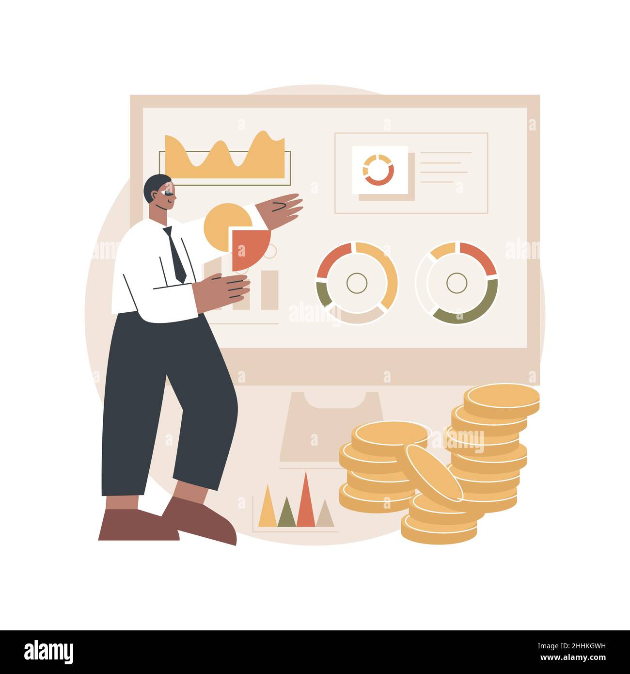 Financial data management abstract concept vector illustration ...