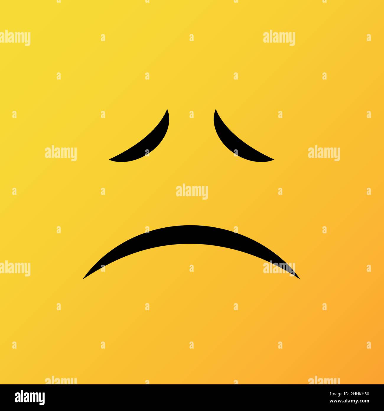 Yellow emoticons and emojis. Vector illustration in flat style closeup