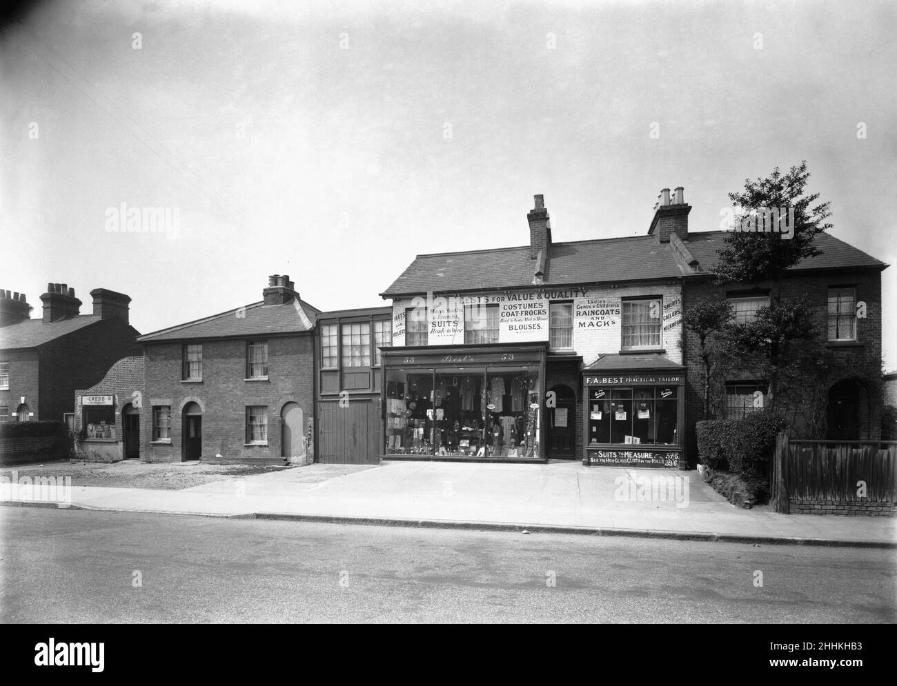 E.A. Best tailor, Cowley Road, Uxbridge Circa 1933 Stock Photo Alamy